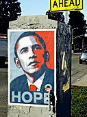 Los Angeles: Plakat, Barack Obama, orange-blau