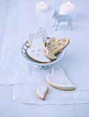 Cardamom hearts on baking sheet