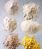 Different types of flour heaps
