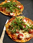 Wraps, Tortilla-Pizza mit Rucola