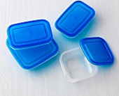 Different sizes of plastic containers