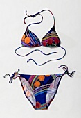 Gepolsterter Triangel-Bikini mit grafischem Muster