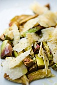 Close-up of artichoke salad with grana padano