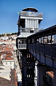 View of Santa Justa Elevator, Lisbon, Portugal