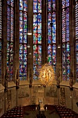 View of Apse of the choir in the Cathedral Hall, Aachen, Germany