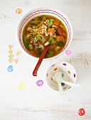Noodle soup with vegetables