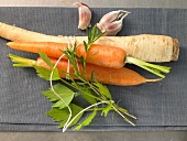 Close-up of bundle of vegetables