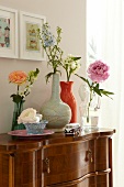Several vases on dresser