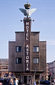 Facade of Hotel Astoria in Copenhagen, Denmark