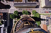 Circular staircase of Church of Our Saviour in Copenhagen, Denmark