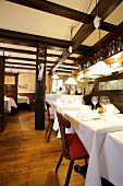 Tables laid in restaurant, Germany