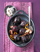 Beetroot with anise and and garlic served with a fig dip
