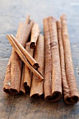 Close-up of cinnamon sticks