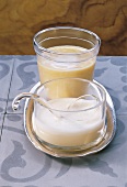 Holsteiner fish sauce and champagne sauce in glass bowl