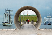 Bremerhaven: Schiffahrtsmuseum, Durchgang, aussen