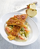 Jahreszeiten-Küche, Curry- Fisch mit Apfel-Wirsing