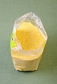 Polenta in plastic bag 