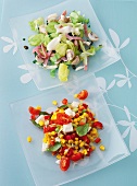Diabetiker-Küche, Maissalat, Eisbergsalat mit Kochschinken