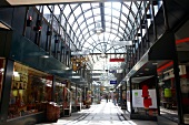 Shops in arcade at Calw, Stuttgart, Germany