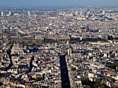 View of cityscape from Tour Montparnasse in Paris, France