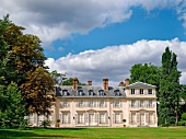 Facade of country house of Princess Elisabeth and garden, Montreuilm, Paris, France