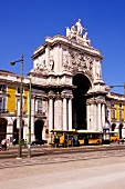Arco da Victoria on Praca do Comercio in Lisbon, Portugal
