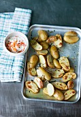 Rosemary potatoes with salmon quark