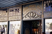 Facade of business in Lisbon, Portugal