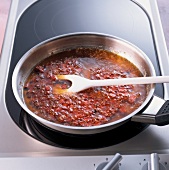 Öl, Chorizo-Wurst in Sojaöl langsam auslassen, Step 1