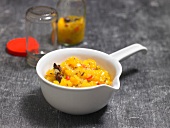 Mango chutney in bowl