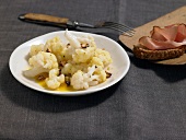 Cauliflower salad on plate