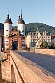 View of Karl-Theodor Bridge Gate at Heidelberg, Germany