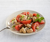 Sommergemüse, Tomaten-Bohnen- Salat