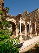 Hadrian's Gate, the gateway to Kaleici, Antalya, Turkey