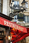 Frankreich, Französische Brasserie, Markise