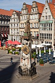 People at town hall market square, Bremen, Germany