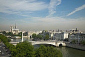 Paris: Stadtansicht, Île Saint Louis Seine, Brücke.