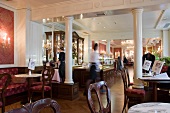 Interior of Cafe Sacher at Sacher Hotels, Salzburg, Austria