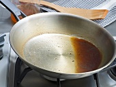 Pan drippings on side of frying pan, step 5