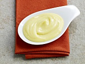 Mayonnaise in serving dish