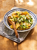 Gartenküche, Frühlingszwiebel Kartoffel Salat