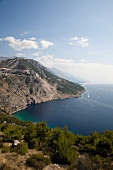 View of Makarska cliffs and sea, Croatia
