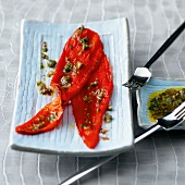 Dinner for Two, Gebackene Paprika mit Minze-Chili-Anchoiade