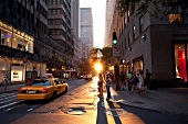 Madison Avenue at sunset, New York