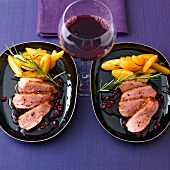 Dinner for Two, Entenbrust mit Granatapfel-Rotwein-Sauce