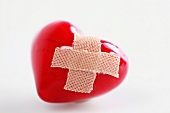 Close-up of heart with bandage