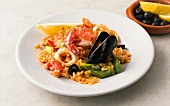 1 Topf, Paella mit Meeresfrüchten