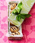 Walnut dates wrapped in pastry as a gift