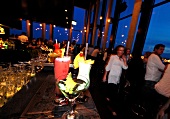 People at 20up bar at Empire Riverside Hotel Skybar, Hamburg, Germany