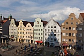 Gabled houses at Moritz Square in Augsburg, Bavaria, Germany